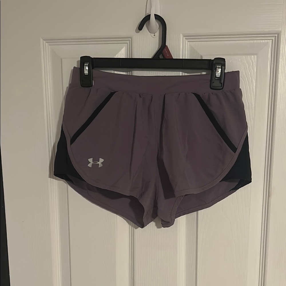 Under Armour Purple Athletic Shorts with Elastic Waistband